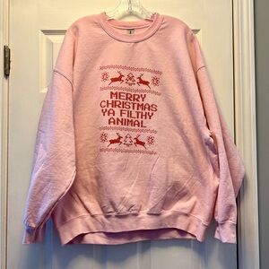 Women’s Christmas Sweatshirt Featuring Home Alone Quote